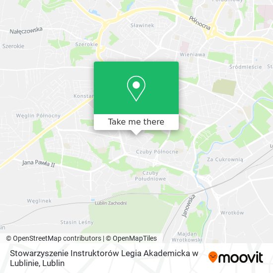 Карта Stowarzyszenie Instruktorów Legia Akademicka w Lublinie