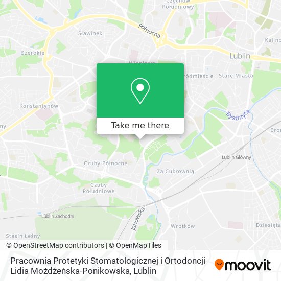 Карта Pracownia Protetyki Stomatologicznej i Ortodoncji Lidia Możdżeńska-Ponikowska