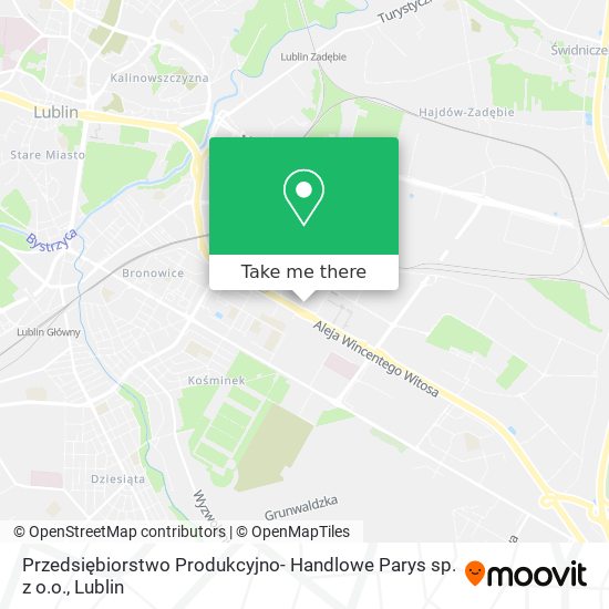 Карта Przedsiębiorstwo Produkcyjno- Handlowe Parys sp. z o.o.