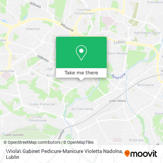 Карта \Viola\ Gabinet Pedicure-Manicure Violetta Nadolna