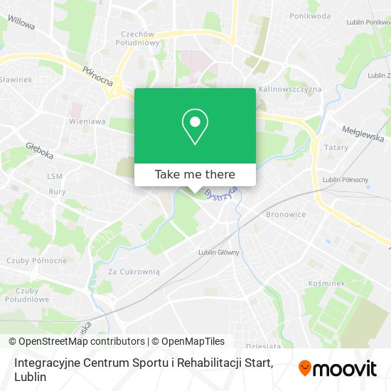 Карта Integracyjne Centrum Sportu i Rehabilitacji Start