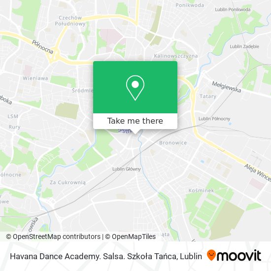 Карта Havana Dance Academy. Salsa. Szkoła Tańca