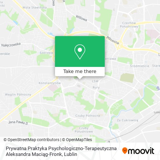 Prywatna Praktyka Psychologiczno-Terapeutyczna Aleksandra Maciąg-Fronk map