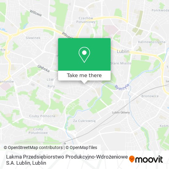Lakma Przedsiębiorstwo Produkcyjno-Wdrożeniowe S.A. Lublin map