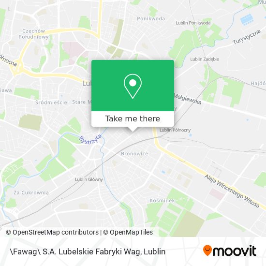 Карта \Fawag\ S.A. Lubelskie Fabryki Wag