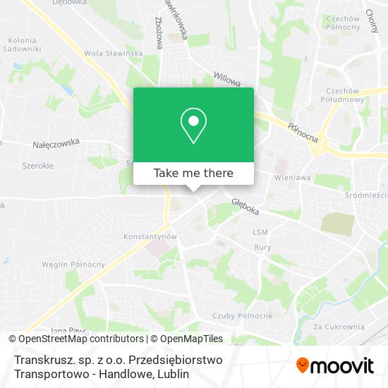 Карта Transkrusz. sp. z o.o. Przedsiębiorstwo Transportowo - Handlowe