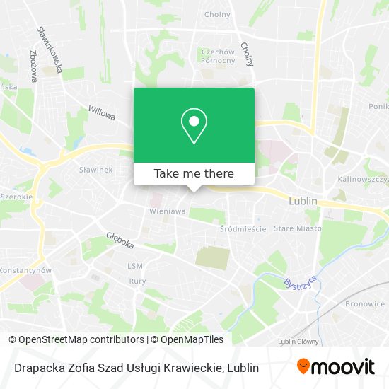Карта Drapacka Zofia Szad Usługi Krawieckie