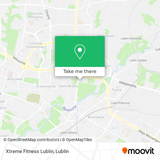 Xtreme Fitness Lublin map