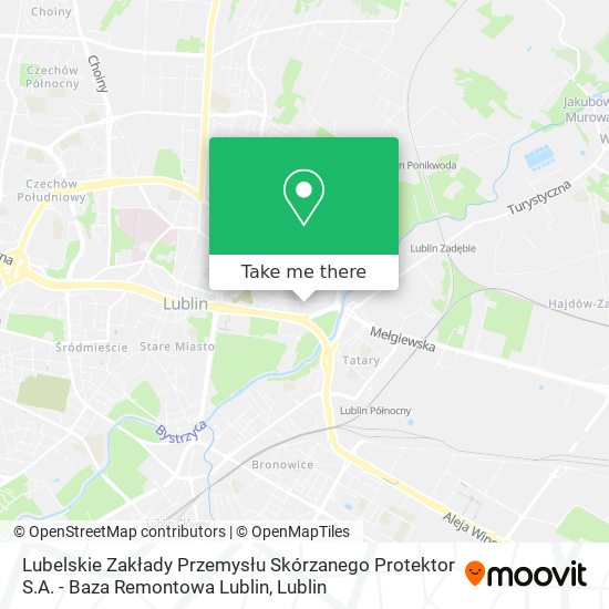 Карта Lubelskie Zakłady Przemysłu Skórzanego Protektor S.A. - Baza Remontowa Lublin