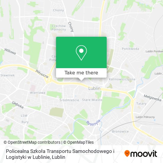 Policealna Szkoła Transportu Samochodowego i Logistyki w Lublinie map