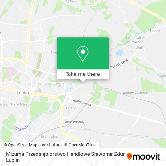 Mizuma Przedsiębiorstwo Handlowe Sławomir Zdun map