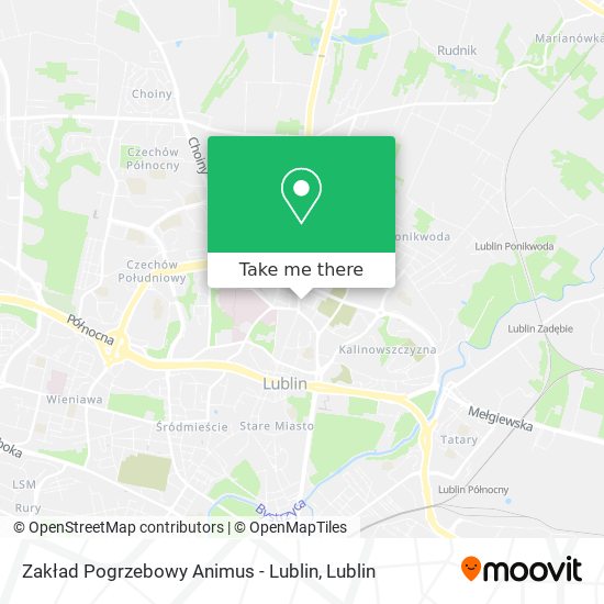 Карта Zakład Pogrzebowy Animus - Lublin