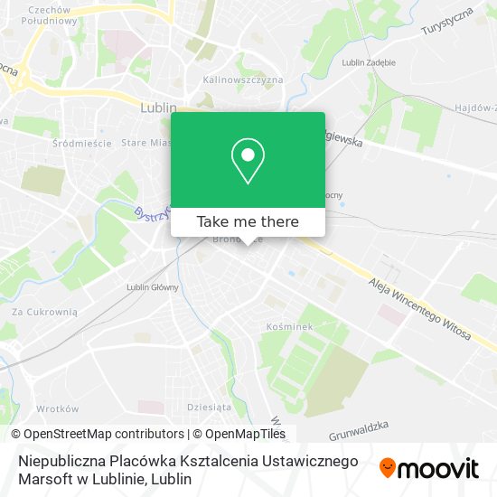 Niepubliczna Placówka Ksztalcenia Ustawicznego Marsoft w Lublinie map