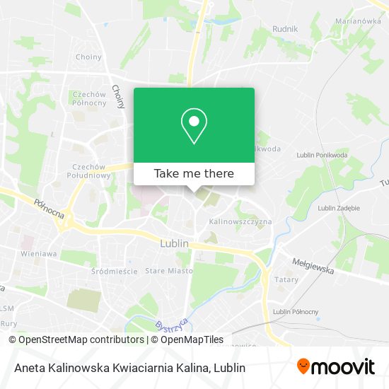 Карта Aneta Kalinowska Kwiaciarnia Kalina