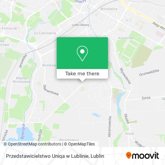 Карта Przedstawicielstwo Uniqa w Lublinie