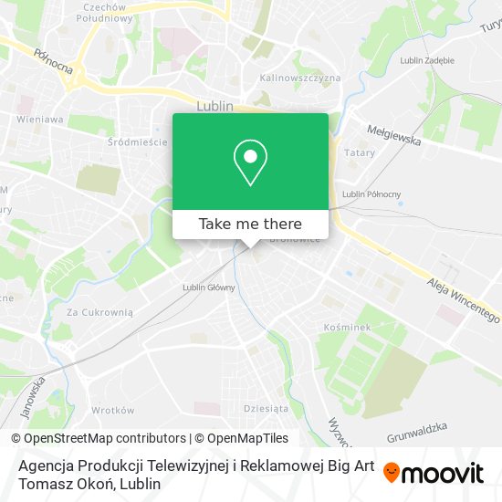 Agencja Produkcji Telewizyjnej i Reklamowej Big Art Tomasz Okoń map