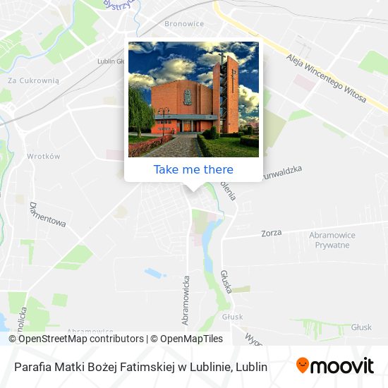 Parafia Matki Bożej Fatimskiej w Lublinie map
