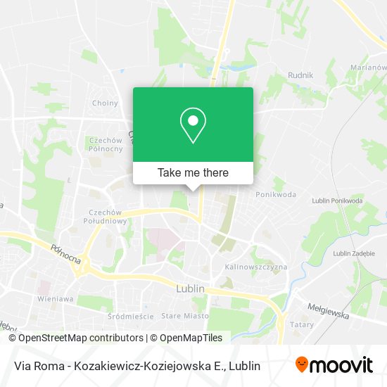 Карта Via Roma - Kozakiewicz-Koziejowska E.