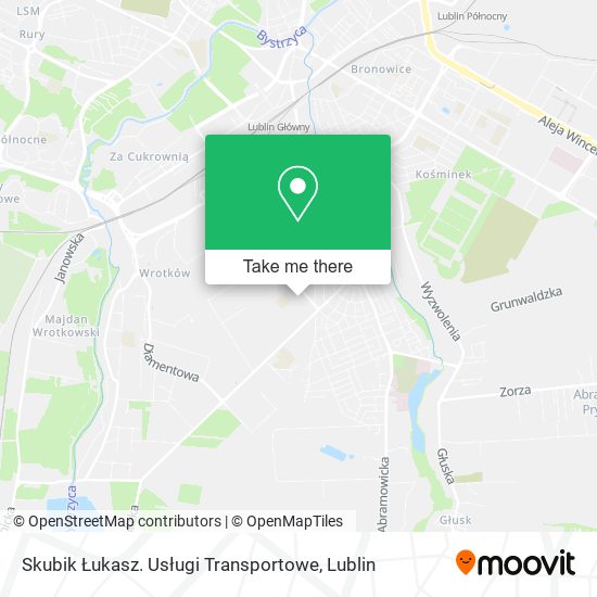 Skubik Łukasz. Usługi Transportowe map