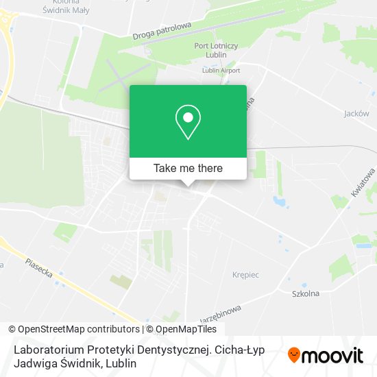 Laboratorium Protetyki Dentystycznej. Cicha-Łyp Jadwiga Świdnik map