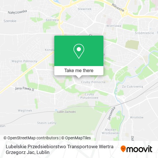 Lubelskie Przedsiebiorstwo Transportowe Wertra Grzegorz Jac map