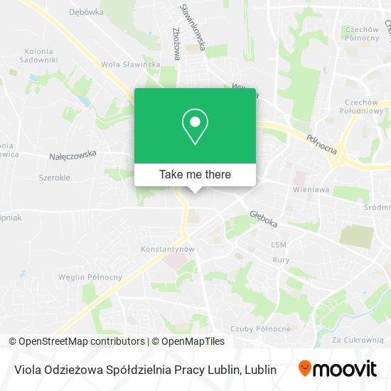 Viola Odzieżowa Spółdzielnia Pracy Lublin map