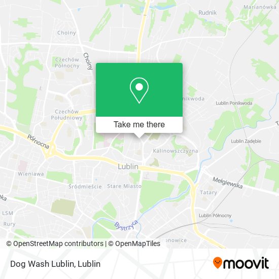 Dog Wash Lublin map