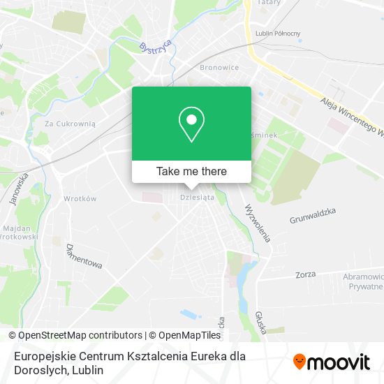 Europejskie Centrum Ksztalcenia Eureka dla Doroslych map