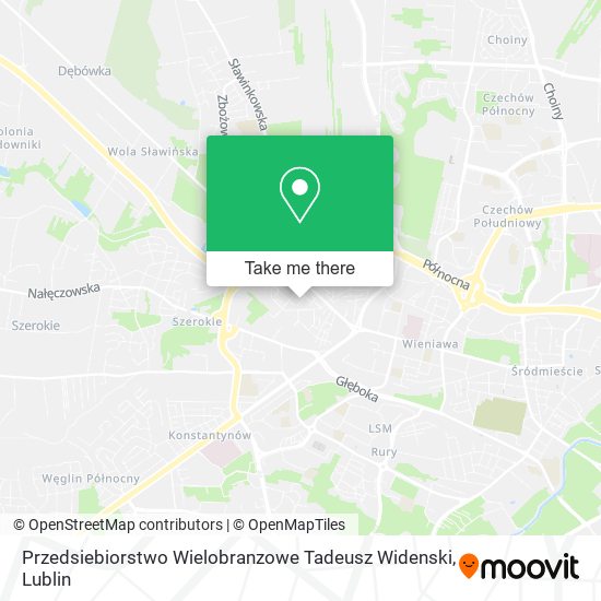 Карта Przedsiebiorstwo Wielobranzowe Tadeusz Widenski