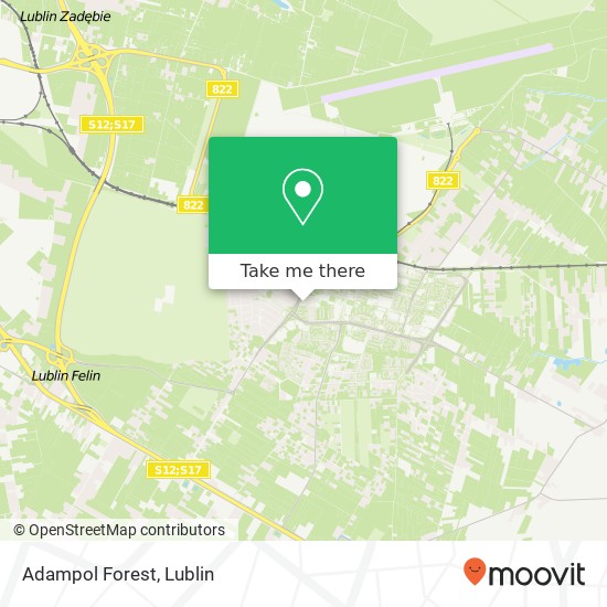 Adampol Forest map