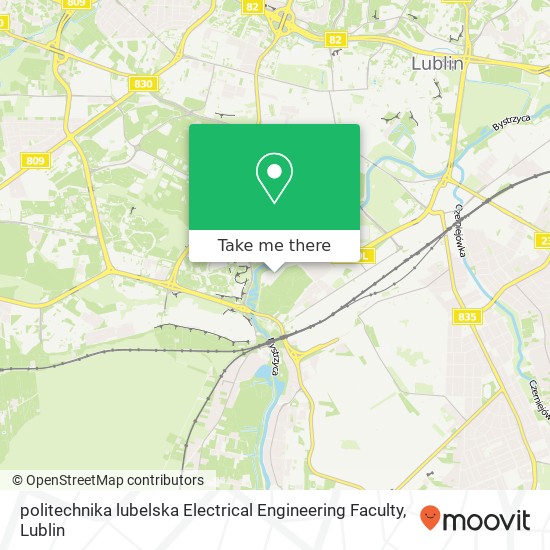 Карта politechnika lubelska Electrical Engineering Faculty