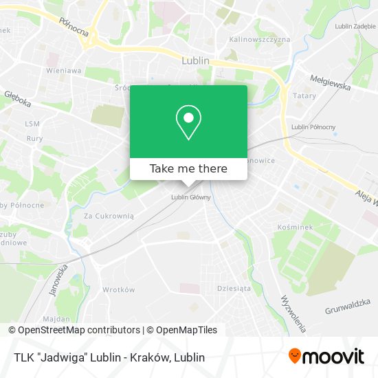 TLK "Jadwiga" Lublin - Kraków map
