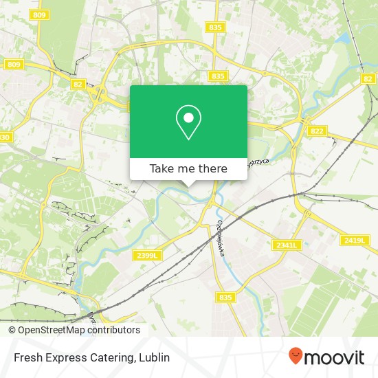 Fresh Express Catering map