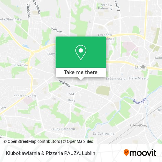 Карта Klubokawiarnia & Pizzeria PAUZA