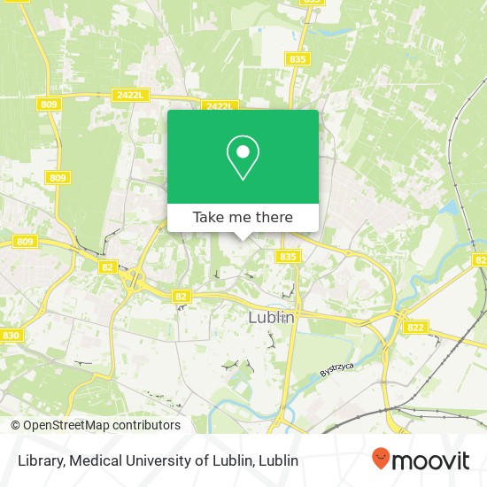 Library, Medical University of Lublin map
