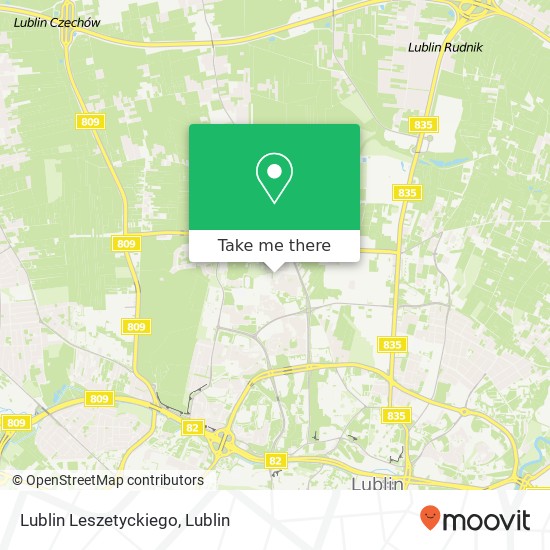 Lublin Leszetyckiego map