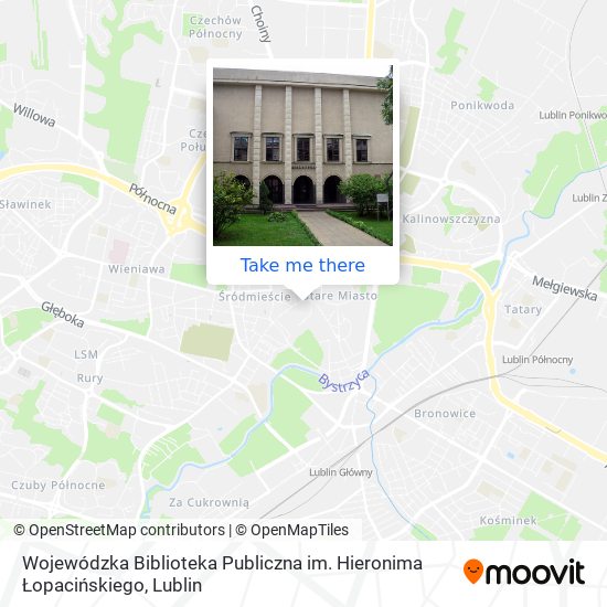 Карта Wojewódzka Biblioteka Publiczna im. Hieronima Łopacińskiego