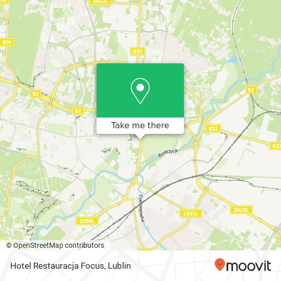 Hotel Restauracja Focus map