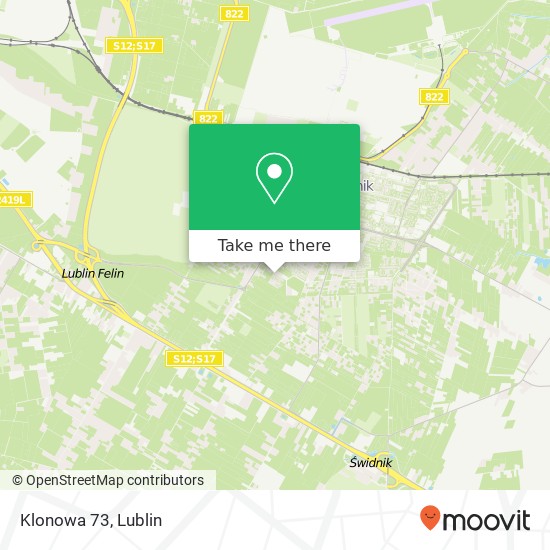 Klonowa 73 map