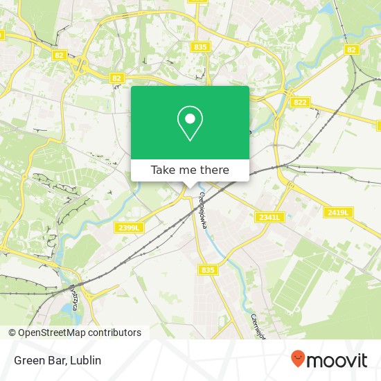 Карта Green Bar, ulica 1 Maja 16 20-410 Lublin