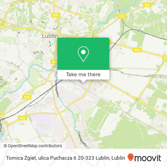 Tomica Zgiet, ulica Puchacza 6 20-323 Lublin map