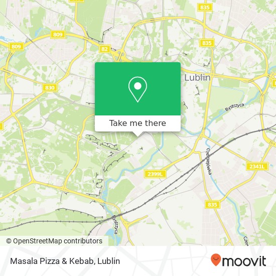 Masala Pizza & Kebab, ulica Nadbystrzycka 30 20-618 Lublin map