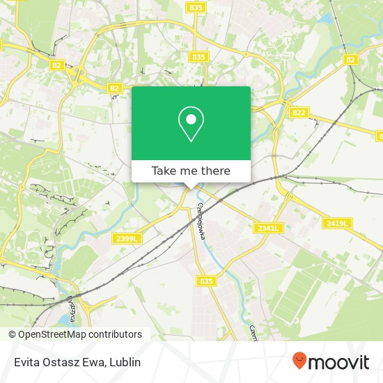 Карта Evita Ostasz Ewa, ulica Koscielna 20-307 Lublin