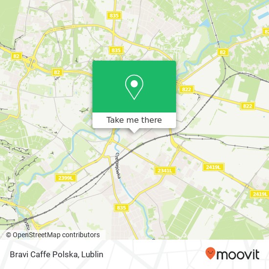 Bravi Caffe Polska, ulica Skladowa 20-305 Lublin map