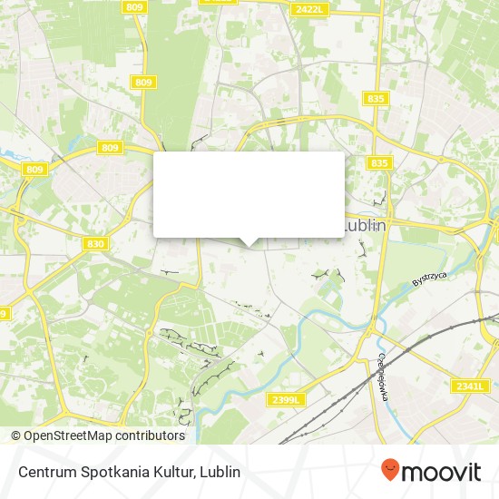 Centrum Spotkania Kultur, Aleje Raclawickie Lublin map