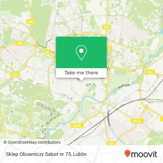 Sklep Obuwniczy Sabot nr 75, ulica Hempla 4 20-008 Lublin map