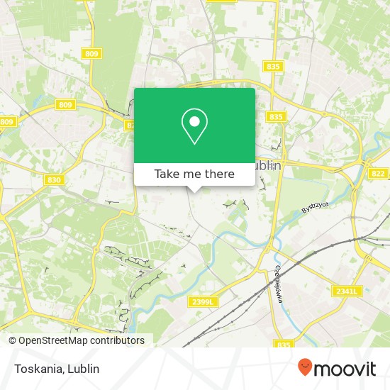 Toskania, ulica Fryderyka Chopina 13 20-026 Lublin map