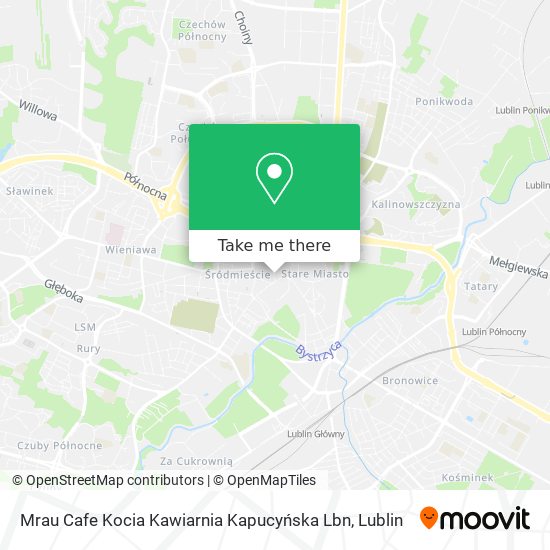 Карта Mrau Cafe Kocia Kawiarnia Kapucyńska Lbn