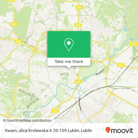 Карта Kwam, ulica Krolewska 6 20-109 Lublin