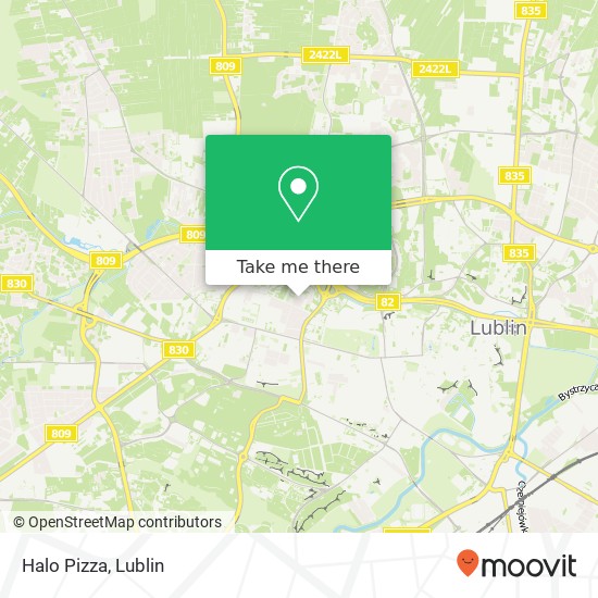 Halo Pizza, ulica Stefana Lelka-Sowy 3 20-056 Lublin map